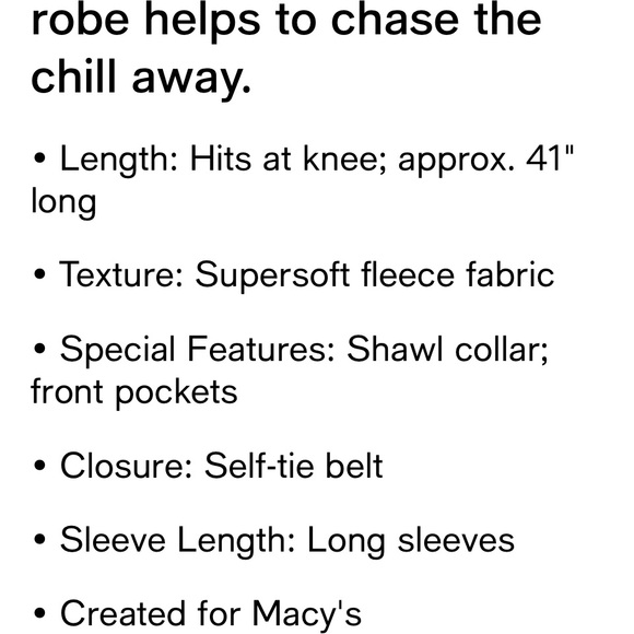 Charter Club Robe - Picture 2 of 2